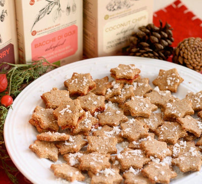 BISCOTTINI DI PORRIDGE CON MARMELLATA DI LAMPONI E CHIA