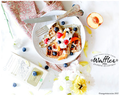 Waffles con proteine di canapa - senza glutine